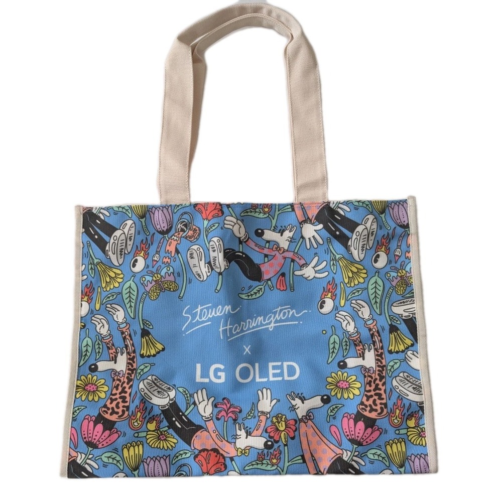 Steven Harrington x LG OLED Tote Canvas Shopper Limited Edition Blue Never Used